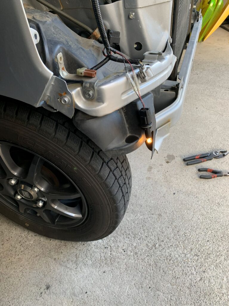 ギボシ端子接続点灯確認